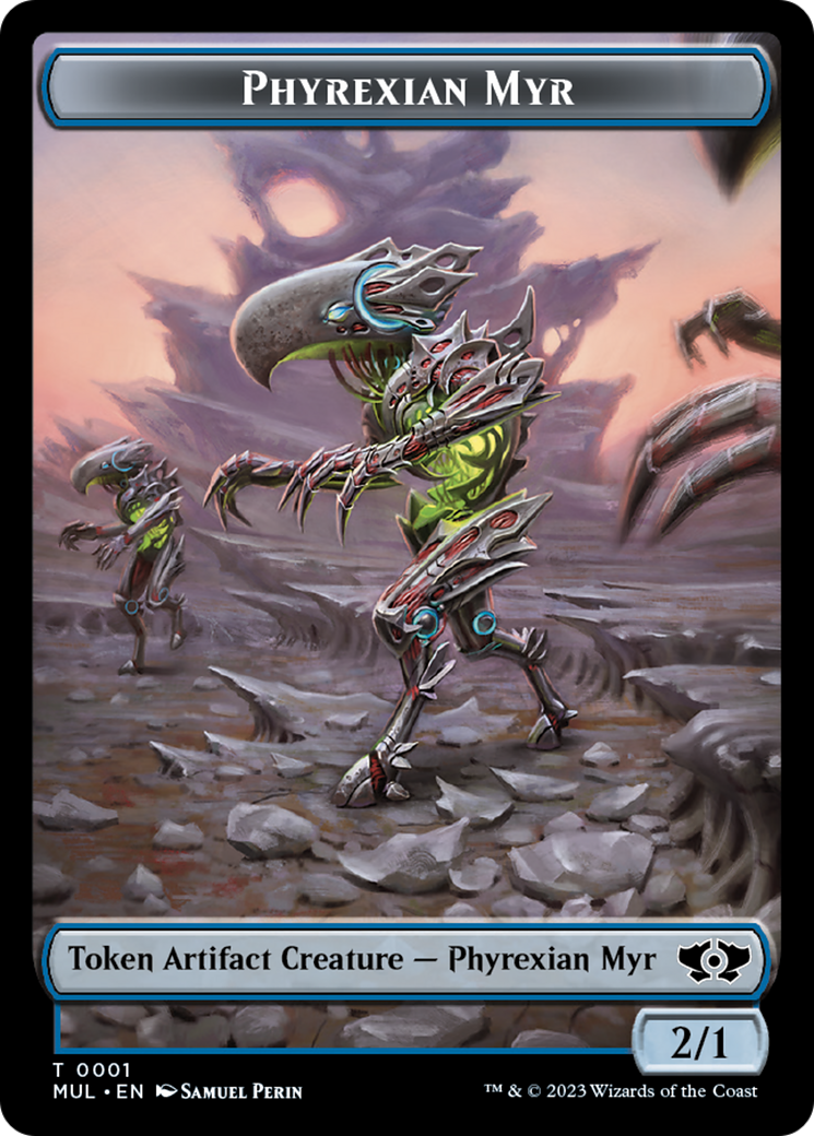 Phyrexian Myr // Teferi's Talent Emblem Double-Sided Token [March of the Machine Tokens] | Odin's Place