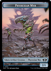 Phyrexian Myr // Wrenn and Realmbreaker Emblem Double-Sided Token [March of the Machine Tokens] | Odin's Place