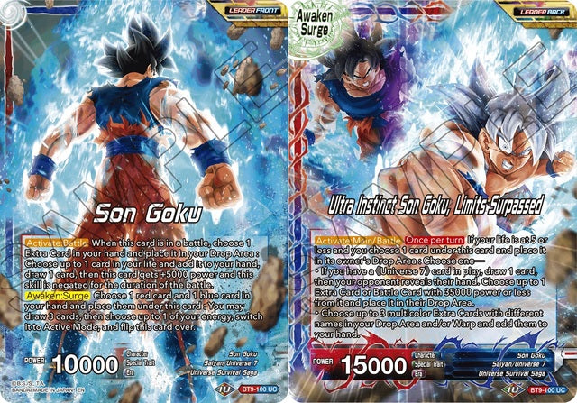 Son Goku // Ultra Instinct Son Goku, Limits Surpassed (BT9-100) [Universal Onslaught] | Odin's Place