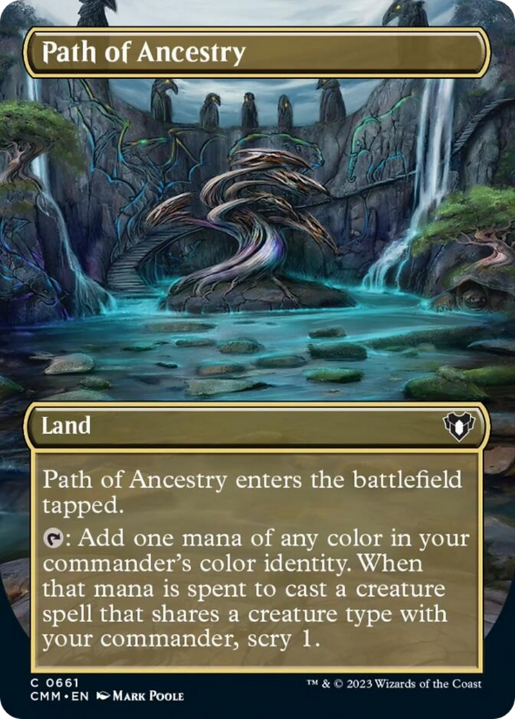 Path of Ancestry (Borderless Alternate Art) [Commander Masters] | Odin's Place