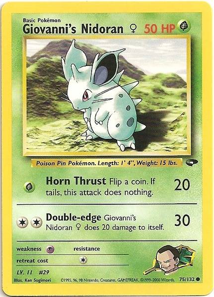 Giovanni's Nidoran (75/132) (Female) [Gym Challenge Unlimited] | Odin's Place