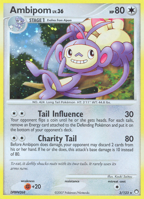 Ambipom (3/123) [Diamond & Pearl: Mysterious Treasures] | Odin's Place