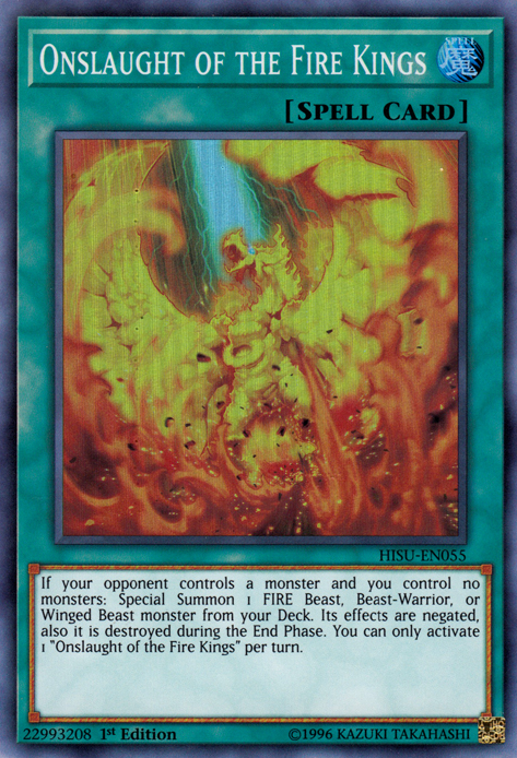 Onslaught of the Fire Kings [HISU-EN055] Super Rare | Odin's Place