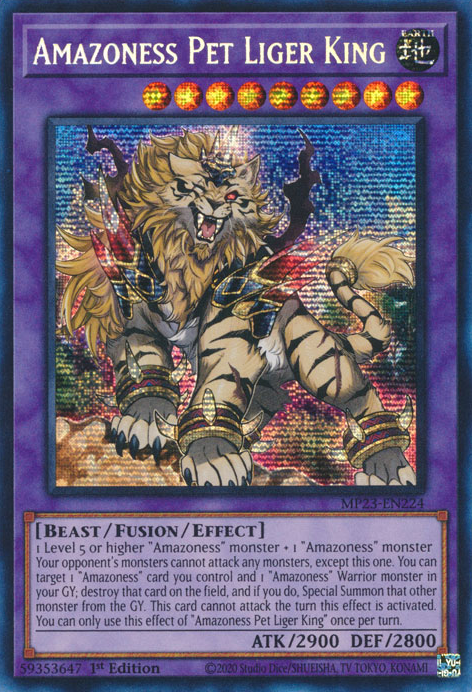 Amazoness Pet Liger King [MP23-EN224] Prismatic Secret Rare | Odin's Place