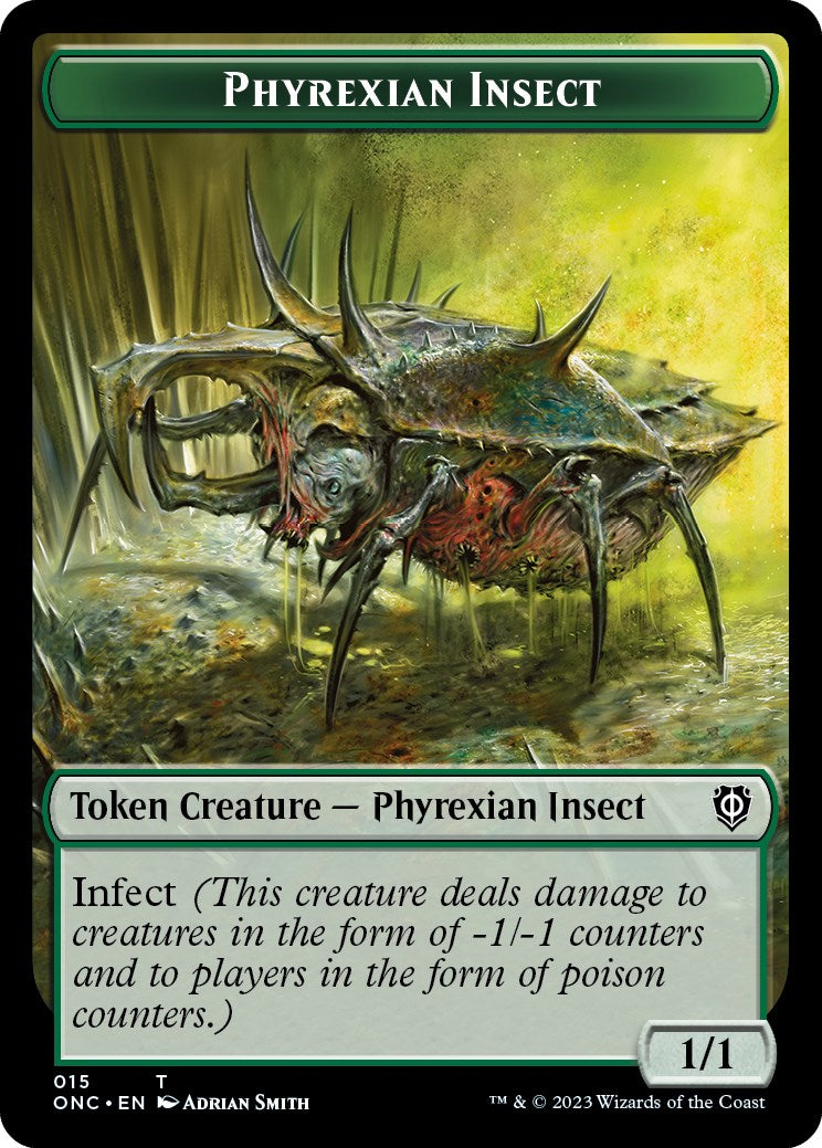Phyrexian Wurm // Phyrexian Insect Double-Sided Token [Phyrexia: All Will Be One Commander Tokens] | Odin's Place