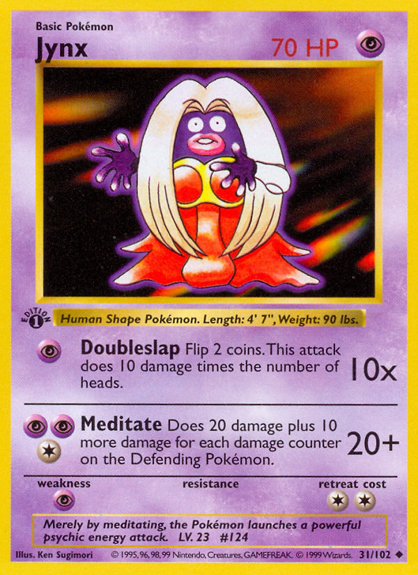 Jynx (31/102) (Shadowless) [Base Set 1st Edition] | Odin's Place