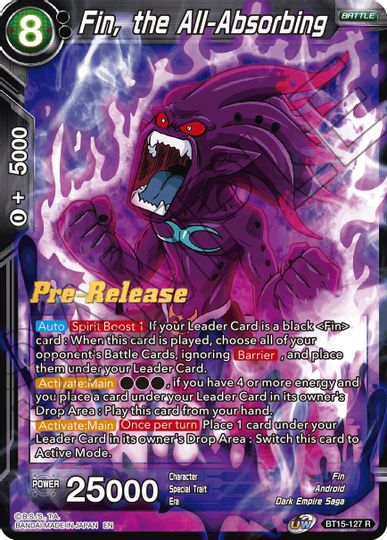 Fin, the All-Absorbing (BT15-127) [Saiyan Showdown Prerelease Promos] | Odin's Place