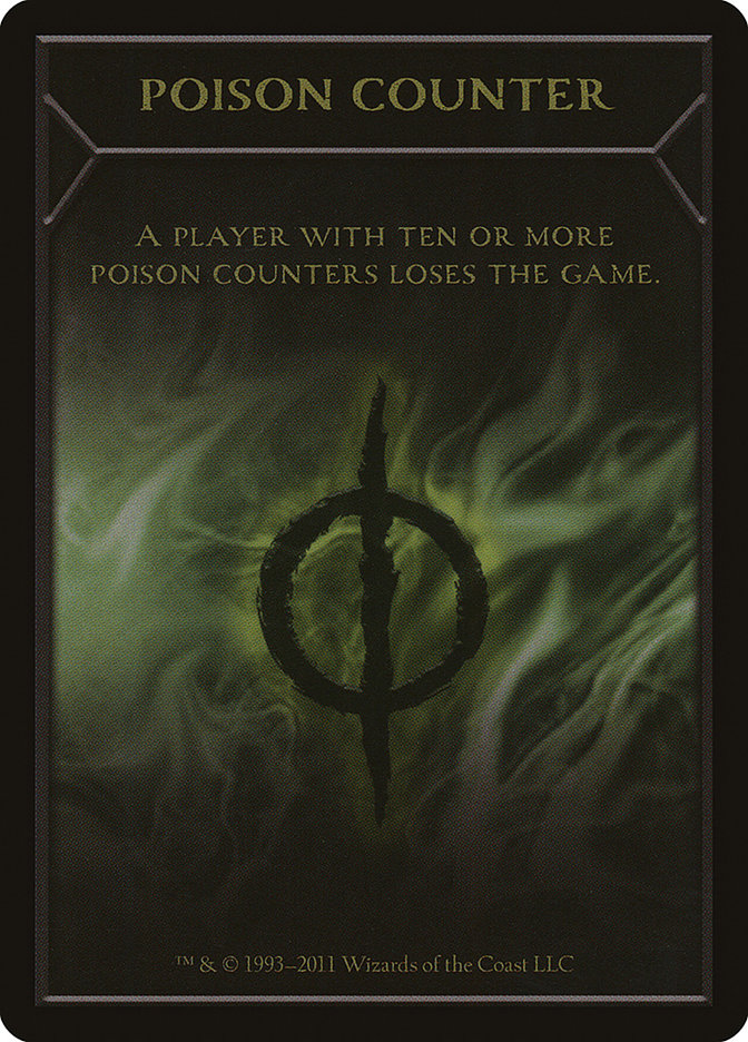 Poison Counter (5) [New Phyrexia Tokens] | Odin's Place