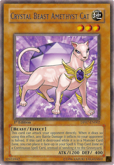 Crystal Beast Amethyst Cat [DP07-EN002] Rare | Odin's Place