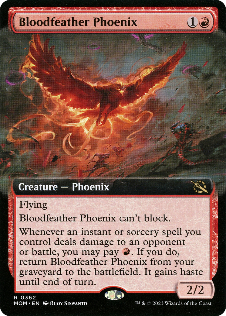Bloodfeather Phoenix (Extended Art) [March of the Machine] | Odin's Place
