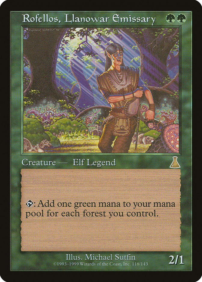 Rofellos, Llanowar Emissary (118) [Urza's Destiny] | Odin's Place