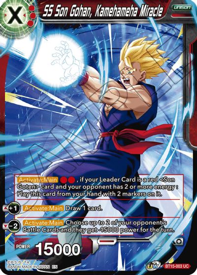 SS Son Gohan, Kamehameha Miracle (BT15-003) [Saiyan Showdown] | Odin's Place