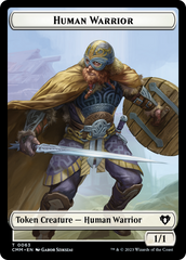 Human Warrior // Zombie Army Double-Sided Token [Commander Masters Tokens] | Odin's Place
