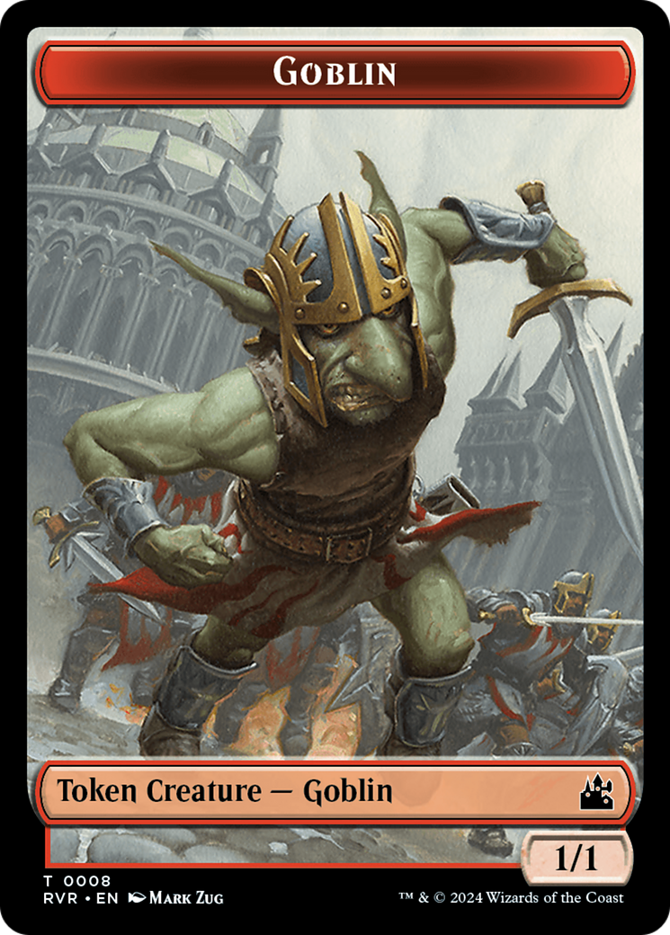 Goblin (0008) // Soldier Double-Sided Token [Ravnica Remastered Tokens] | Odin's Place