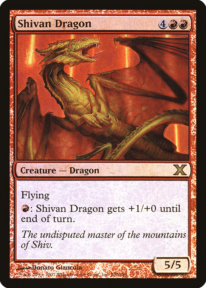 Shivan Dragon (Premium Foil) [Tenth Edition] | Odin's Place
