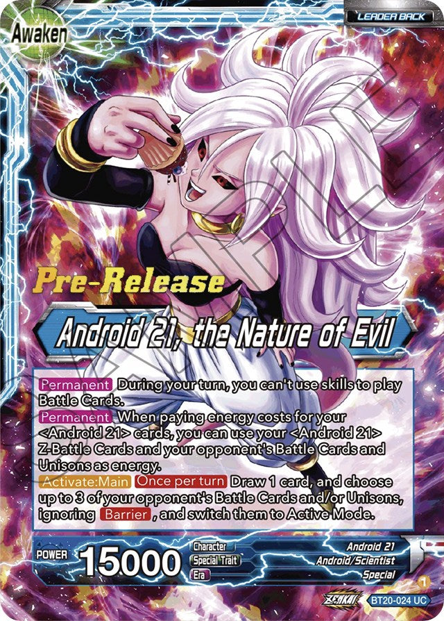 Android 21 // Android 21, the Nature of Evil (BT20-024) [Power Absorbed Prerelease Promos] | Odin's Place