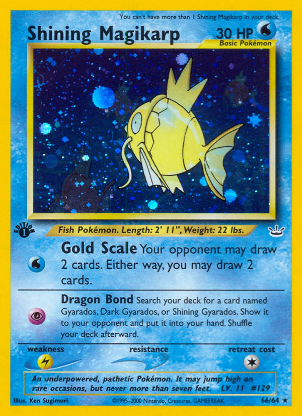 Shining Magikarp (66/64) [Neo Revelation 1st Edition] | Odin's Place