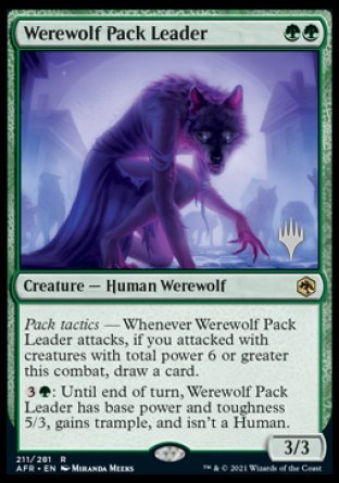 Werewolf Pack Leader (Promo Pack) [Dungeons & Dragons: Adventures in the Forgotten Realms Promos] | Odin's Place