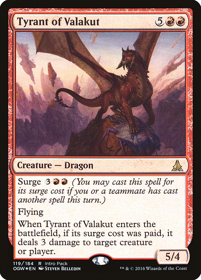 Tyrant of Valakut (119) (Intro Pack) [Oath of the Gatewatch Promos] | Odin's Place
