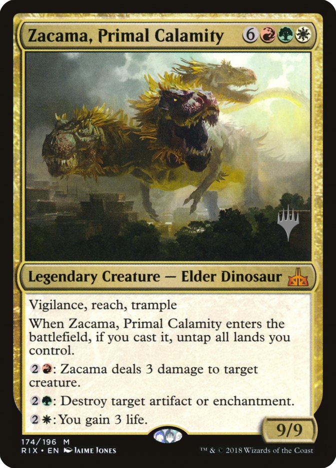Zacama, Primal Calamity (Promo Pack) [Rivals of Ixalan Promos] | Odin's Place