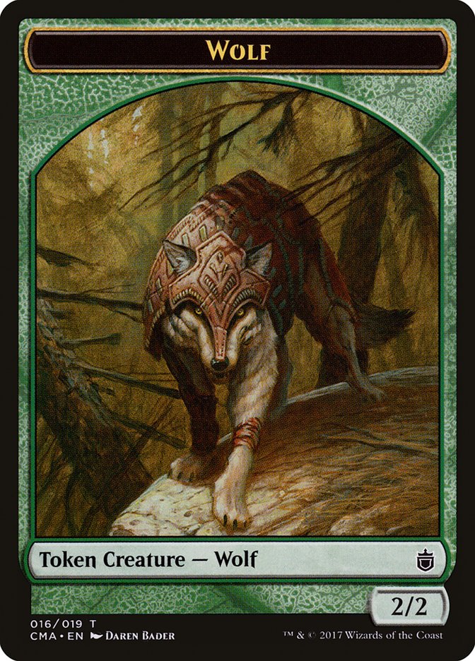 Wolf Token (016/019) [Commander Anthology Tokens] | Odin's Place