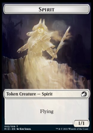 Spirit // Snake Double-Sided Token [Innistrad: Midnight Hunt Commander Tokens] | Odin's Place