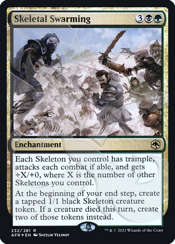 Skeletal Swarming (Ampersand Promo) [Dungeons & Dragons: Adventures in the Forgotten Realms Promos] | Odin's Place