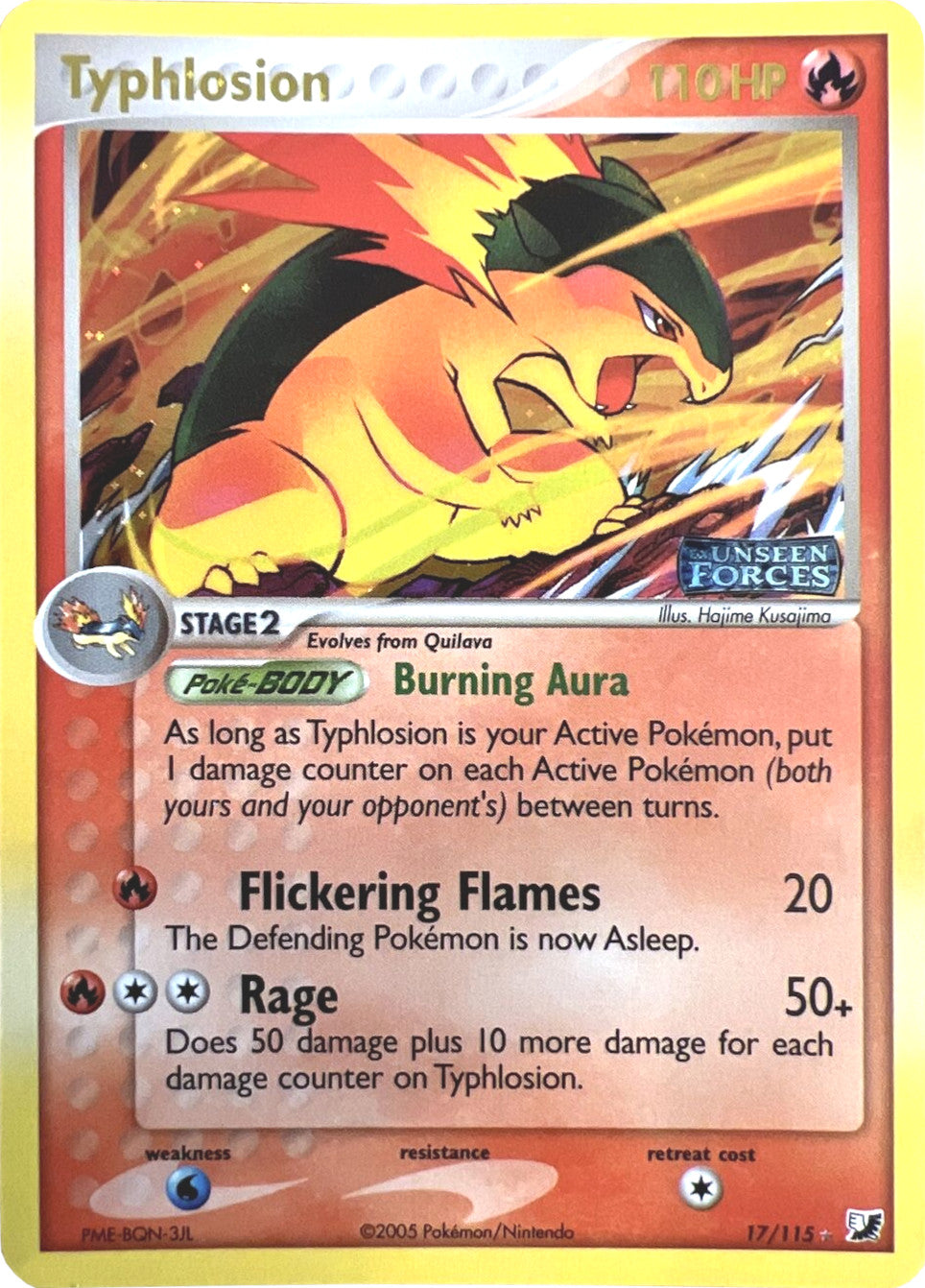 Typhlosion (17/115) (Stamped) [EX: Unseen Forces] | Odin's Place