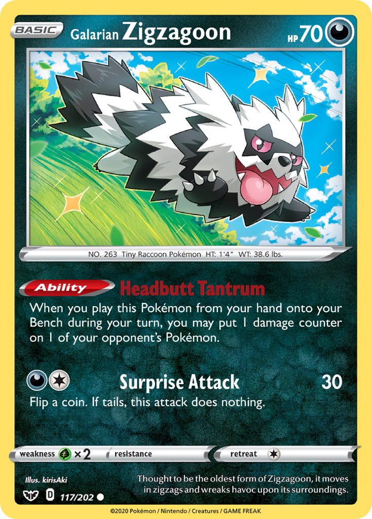 Galarian Zigzagoon (117/202) [Sword & Shield: Base Set] | Odin's Place