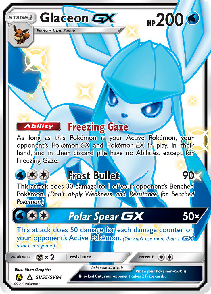 Glaceon GX (SV55/SV94) [Sun & Moon: Hidden Fates - Shiny Vault] | Odin's Place