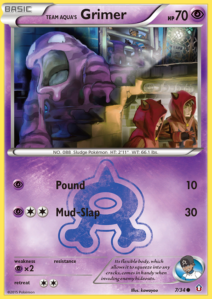 Team Aqua's Grimer (7/34) [XY: Double Crisis] | Odin's Place