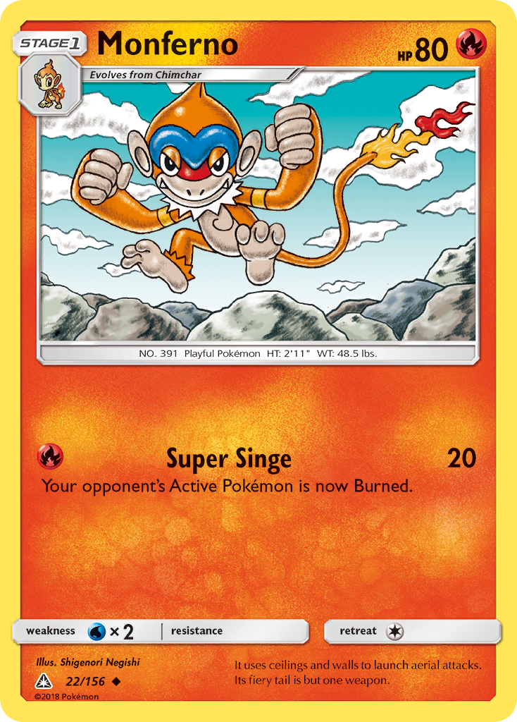 Monferno (22/156) [Sun & Moon: Ultra Prism] | Odin's Place