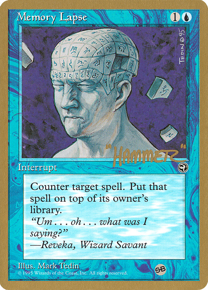 Memory Lapse (Runes) (Shawn "Hammer" Regnier) (SB) [Pro Tour Collector Set] | Odin's Place
