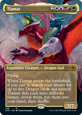 Tiamat (Borderless Alternate Art) [Dungeons & Dragons: Adventures in the Forgotten Realms] | Odin's Place