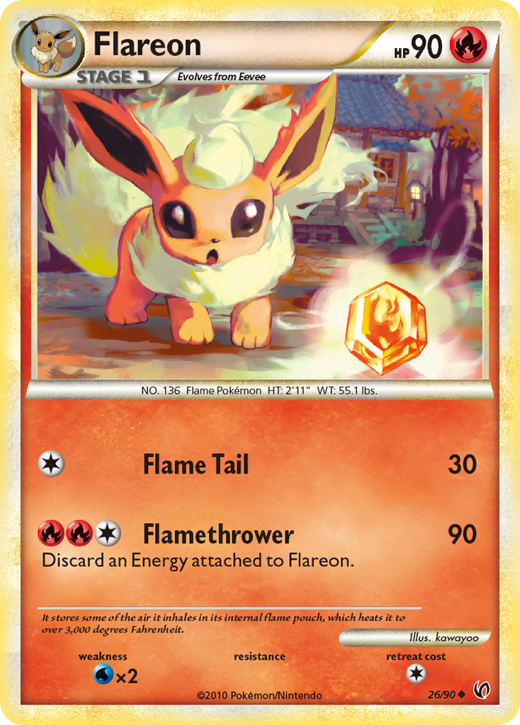 Flareon (26/90) [HeartGold & SoulSilver: Undaunted] | Odin's Place