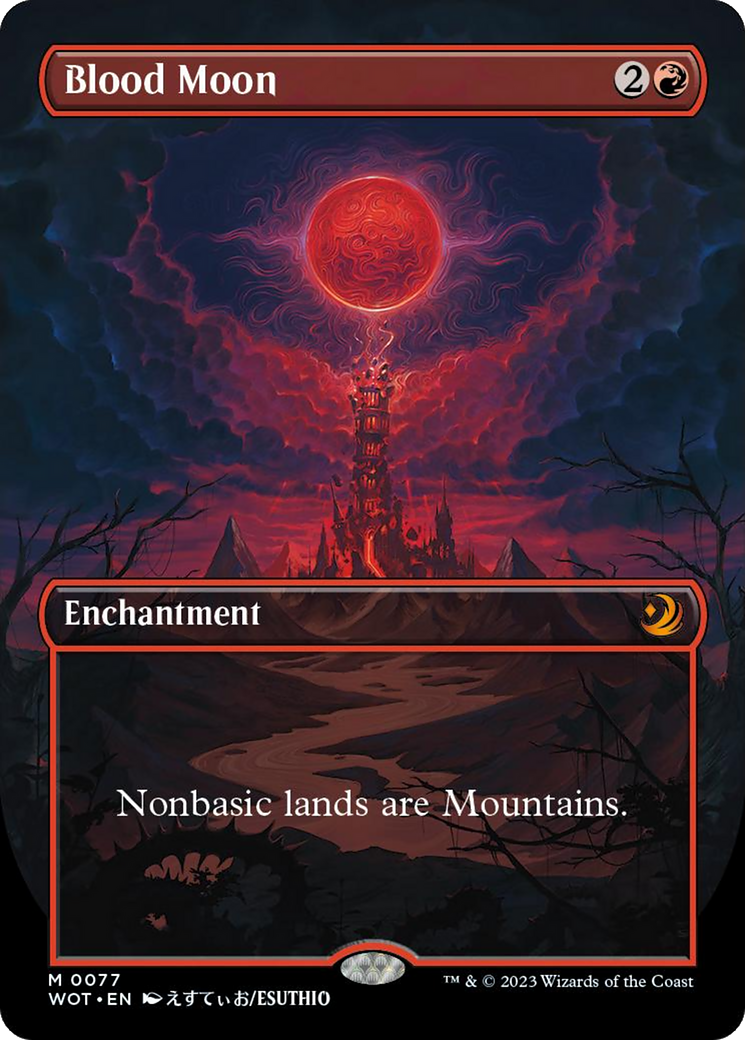 Blood Moon (Anime Borderless) [Wilds of Eldraine: Enchanting Tales] | Odin's Place