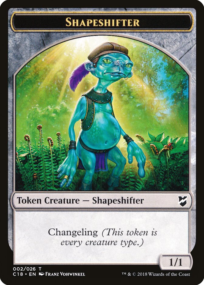 Zombie // Shapeshifter Double-Sided Token [Commander 2018 Tokens] | Odin's Place