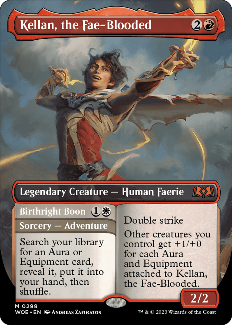 Kellan, the Fae-Blooded // Birthright Boon (Borderless Alternate Art) [Wilds of Eldraine] | Odin's Place