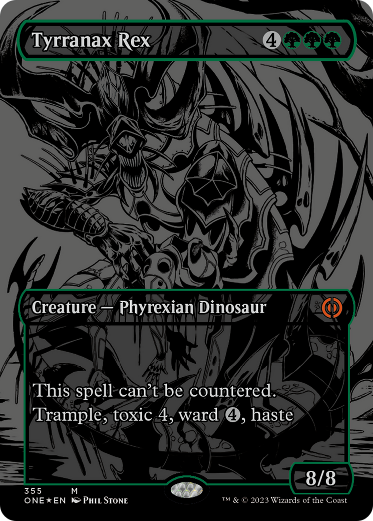 Tyrranax Rex (Oil Slick Raised Foil) [Phyrexia: All Will Be One] | Odin's Place