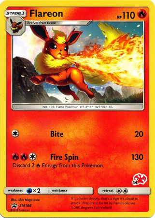 Flareon (SM186) (Charizard Stamp #44) [Battle Academy 2020] | Odin's Place