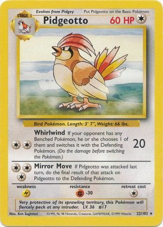 Pidgeotto (22/102) [Base Set Unlimited] | Odin's Place