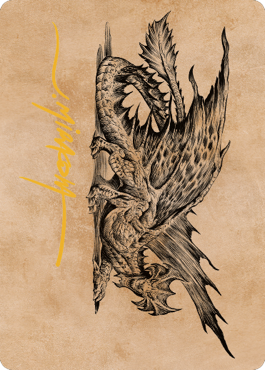 Ancient Brass Dragon Art Card (49) (Gold-Stamped Signature) [Commander Legends: Battle for Baldur's Gate Art Series] | Odin's Place