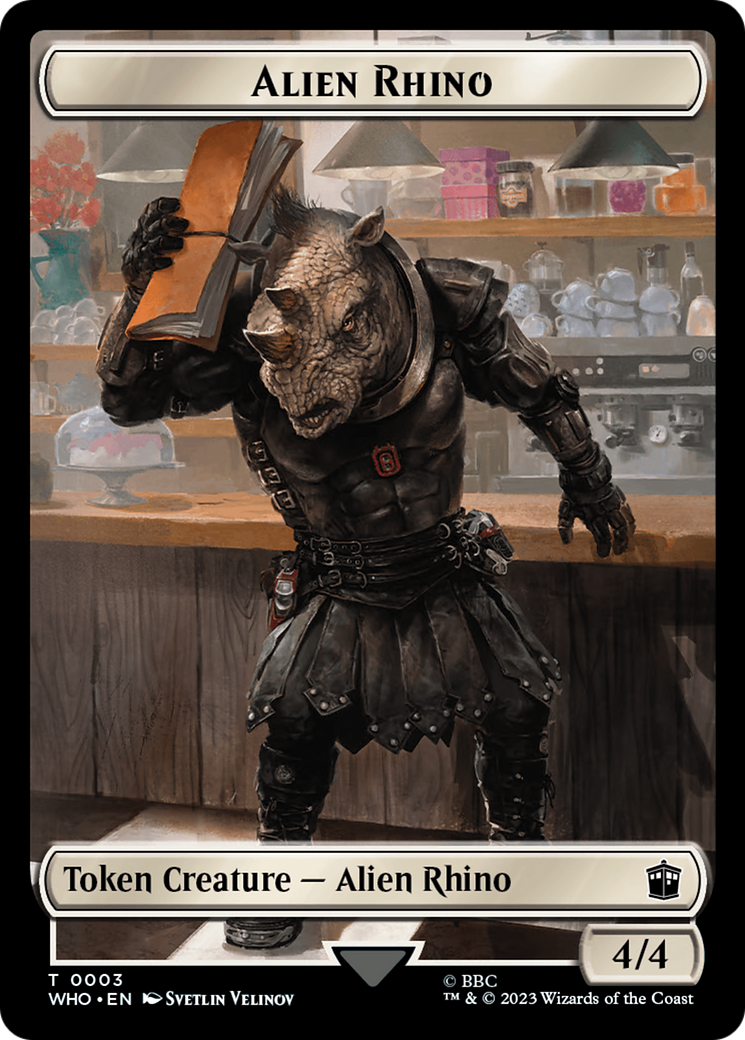 Alien Rhino // Alien Warrior Double-Sided Token [Doctor Who Tokens] | Odin's Place