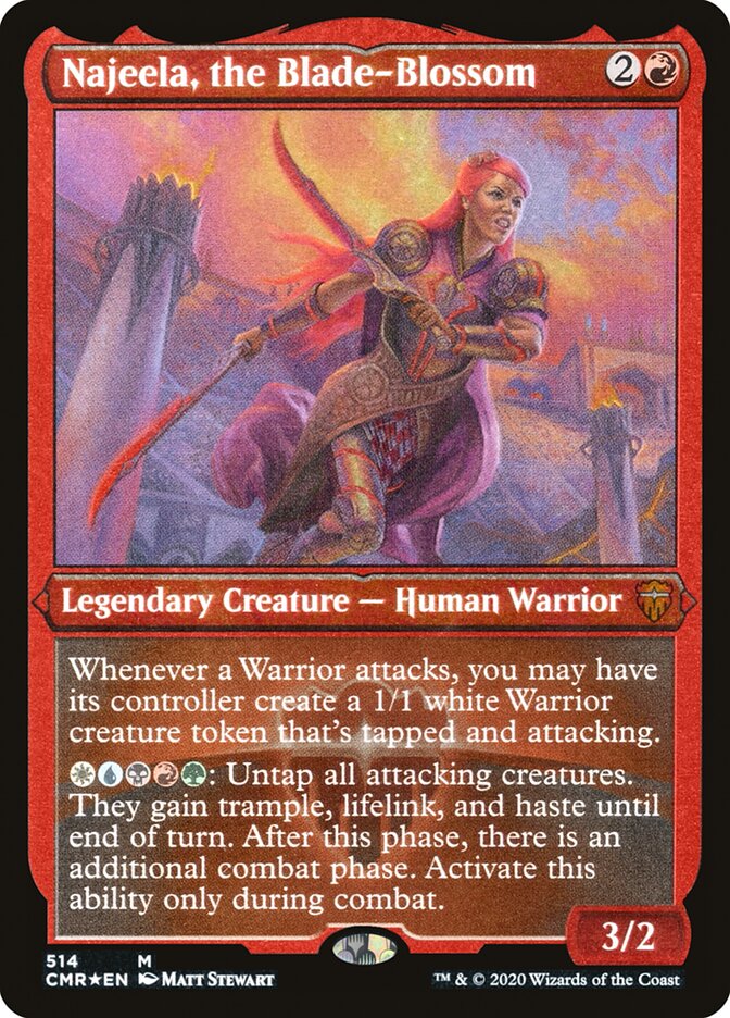 Najeela, the Blade-Blossom (Etched) [Commander Legends] | Odin's Place