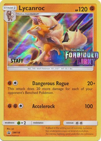 Lycanroc (SM118) (Staff Prerelease Promo) [Sun & Moon: Black Star Promos] | Odin's Place