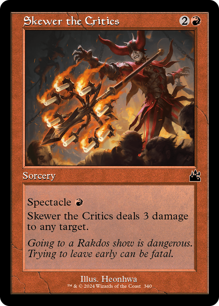 Skewer the Critics (Retro Frame) [Ravnica Remastered] | Odin's Place