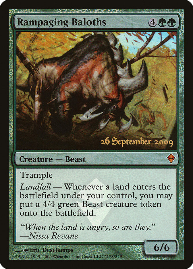 Rampaging Baloths (178) [Zendikar Prerelease Promos] | Odin's Place