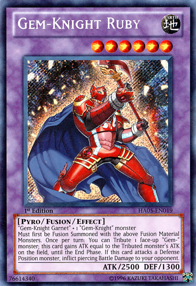 Gem-Knight Ruby [HA05-EN019] Secret Rare | Odin's Place