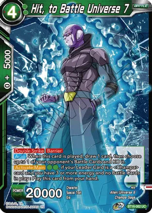 Hit, to Battle Universe 7 (BT16-062) [Realm of the Gods] | Odin's Place
