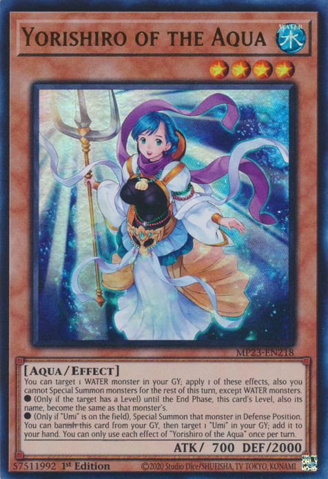 Yorishiro of the Aqua [MP23-EN218] Ultra Rare | Odin's Place